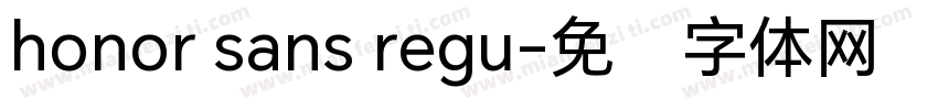 honor sans regu字体转换